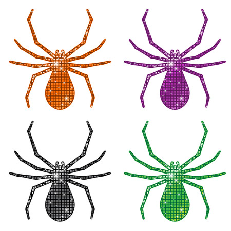 Glittering Spidersのイラスト素材