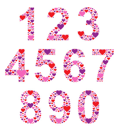 Hearty Numbersのイラスト素材