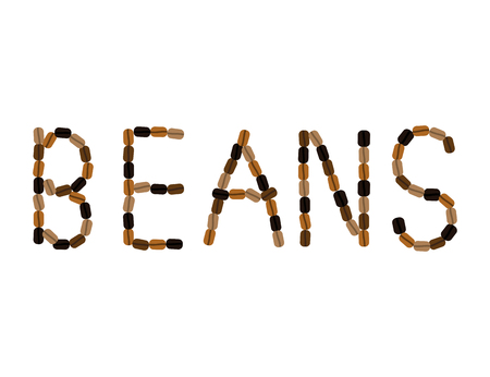 Coffee Bean Text Artのイラスト素材