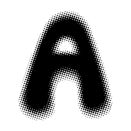 Halftone Letter Aのイラスト素材
