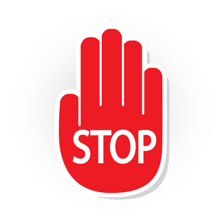 STOP Hand Signのイラスト素材