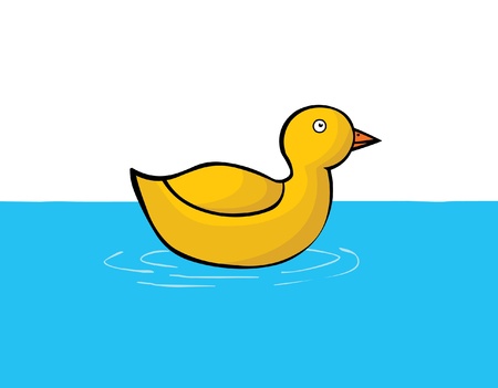duck on waterのイラスト素材