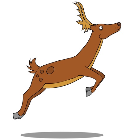 Running Deerのイラスト素材