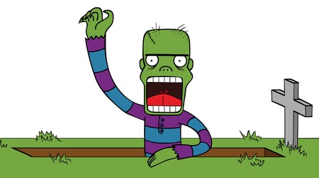 wake up zombieのイラスト素材