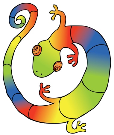 Colorful Geckoのイラスト素材