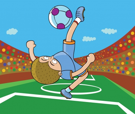 Football Player - Kick on airのイラスト素材