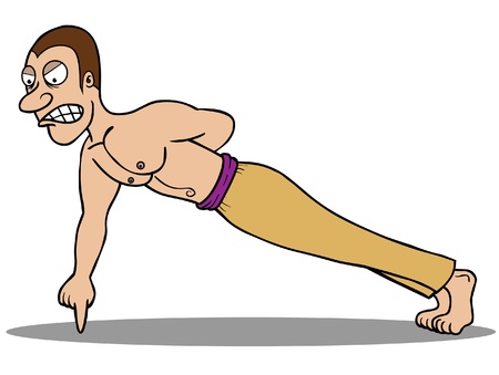 One finger Push upのイラスト素材