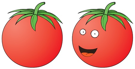 smiling tomatoのイラスト素材