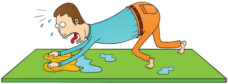 cleaning floorのイラスト素材