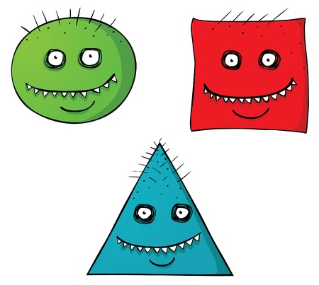 scary facesのイラスト素材