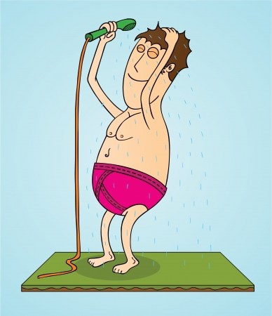 shower timeのイラスト素材