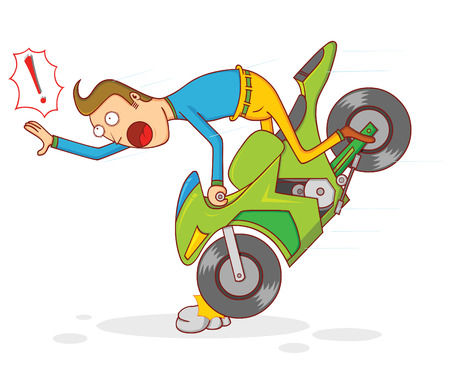 motorcycle accidentのイラスト素材