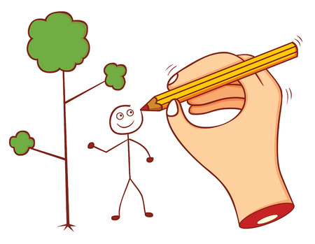 drawing handのイラスト素材