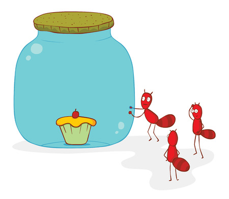 ants and cakeのイラスト素材