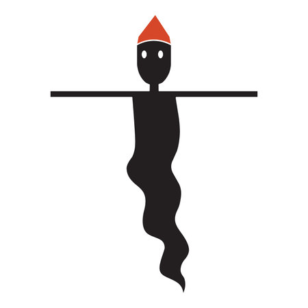Illustration of black simple genieのイラスト素材