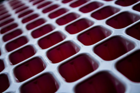 Cells of plastic purveyances at the production of capacities for young plants