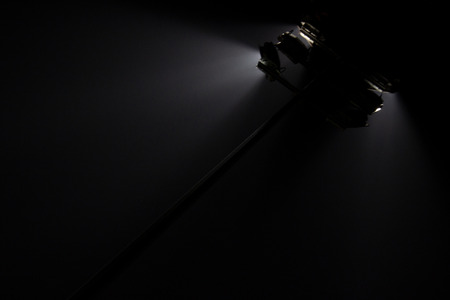 Rays of light from the searchlights of lighting mastの写真素材
