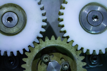 A block of cog-wheels is in the mechanism of management of serve of machine-toolの写真素材