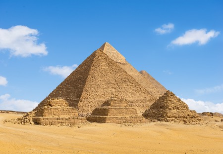 Egyptian pyramids in a rowの写真素材