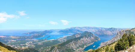 Panorama of Kotor Bayの写真素材
