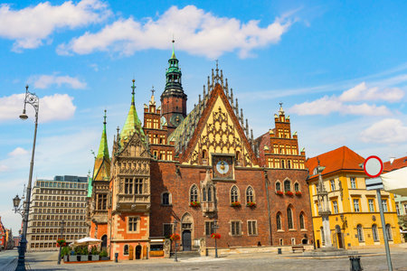Town Hall in Wroclawの写真素材
