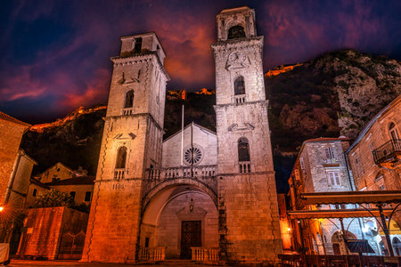 Fairy night in Kotorの写真素材