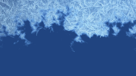Frosted frame from Top to the Bottom. Frosted patterns on the glass. 3D Rendering.