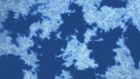 Frosted patterns on the glass. 3D Rendering.