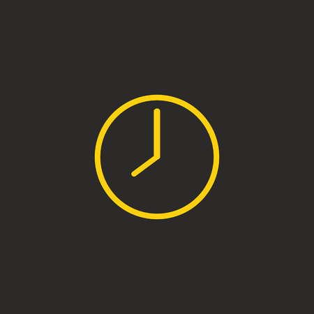 Clock icon for expressing time, alarm, watch and other. Flat color design Icon for web, ui, smart house conceptのイラスト素材