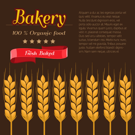 Package design for Bakery. Flat and solid color design vector illustrationのイラスト素材