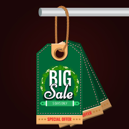 Special sale or discount offer tag banner. Green Organic food concept. Solid and Flat color style design vectorのイラスト素材