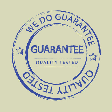 Guarantee stamp template. Illustrated vector isolated backgroundのイラスト素材