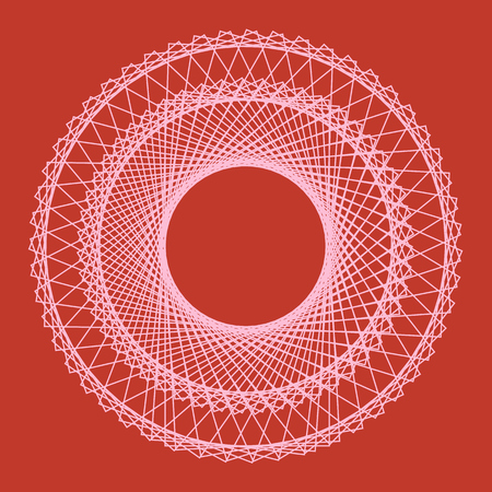 Abstract circular background with looping lines. Vector illustration.のイラスト素材