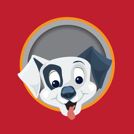 Cute cartoon puppy dogのイラスト素材