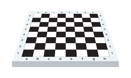 Empty chess board with perspective view, vector illustration.のイラスト素材
