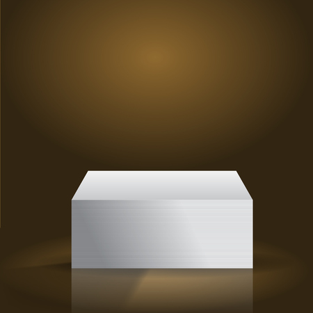 Vector Blank vector business cards mock up template. Pile of cards and one flat, for your design, branding etc.のイラスト素材