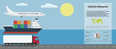 Logistic Infographic and Transportation template.の写真素材
