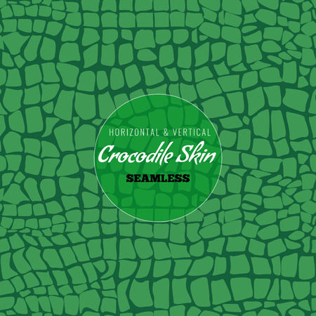 Reptile Alligator skin seamless pattern. Crocodile skin texture for textile design. Flat color style vector illustration.のイラスト素材
