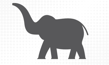 Elephant with side view for your design. Vector illustration.のイラスト素材