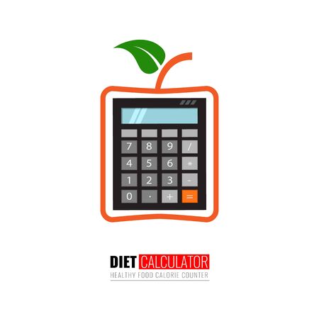 Calorie calculator vector  template for your design. Vector illustration.のイラスト素材