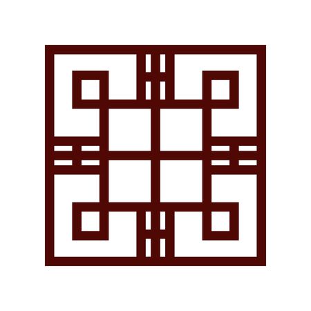 Geometric unique korean traditional pattern. Vector illustration.のイラスト素材