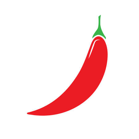 Chili pepper icon. Simple Flat and solid color vector illustration.のイラスト素材