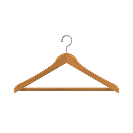Empty wooden hanger for your designのイラスト素材