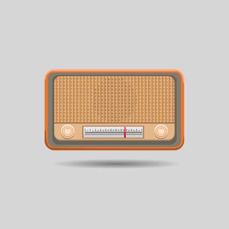 Vintage radio for your design solid color styleのイラスト素材
