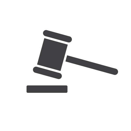 Judge hammer icon or symbol for your design.のイラスト素材