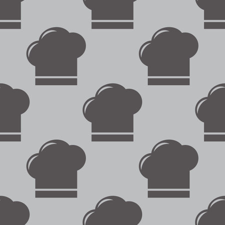 Chef hat seamless pattern for your backgroundのイラスト素材