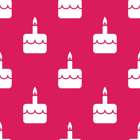 Candle on cake seamless pattern backgroundのイラスト素材