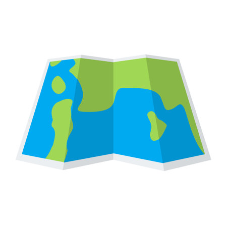 Simple map with folded paper for your design.のイラスト素材