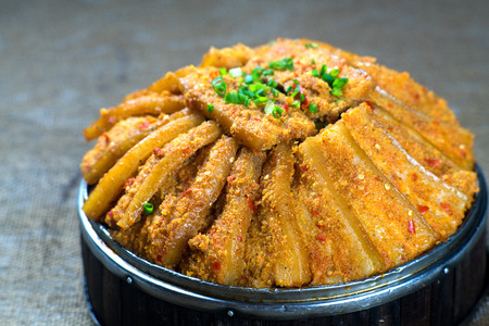 Steamed pork belly dishの写真素材