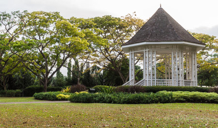 gazebo in the Botanic Garden of Singaporeのeditorial素材